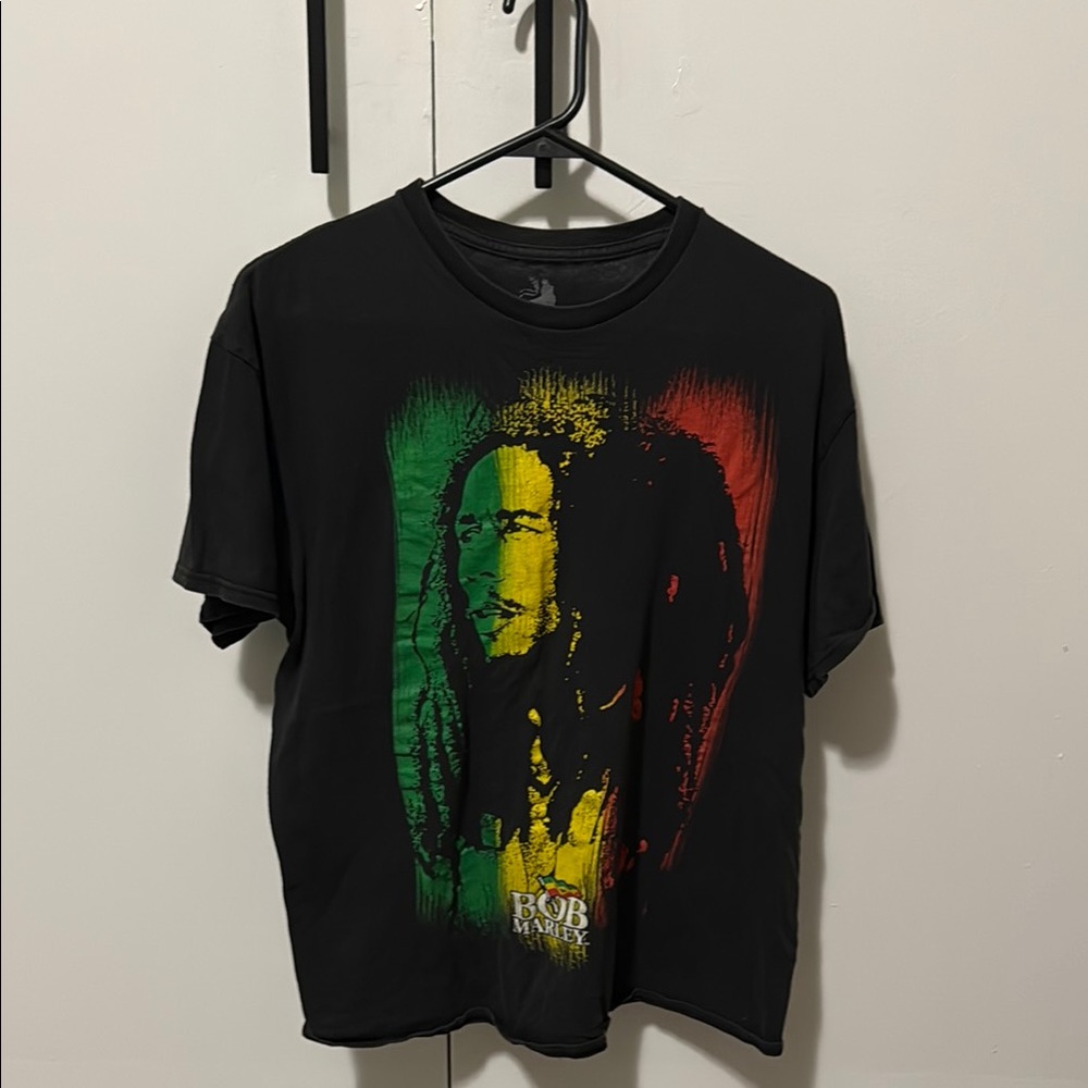 Black Bob Marley Graphic T-Shirt